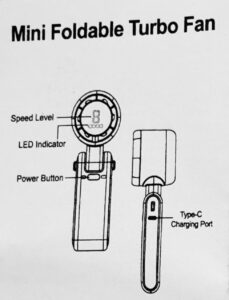 mini foldable turbo fan